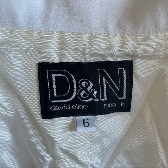 Vintage D&N David Cline Peplum Button Down Blazer womens 6 - Picture 7 of 8